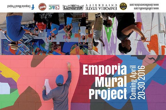 Event Mailer - Emporia State University Department of Art Internship, Emporia Mural Project Benefit