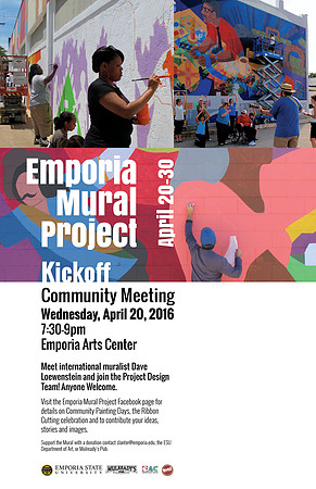 Event Poster - Emporia State University Department of Art Internship, Emporia Mural Project
