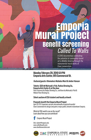 Event Poster - Emporia State University Department of Art Internship, Emporia Mural Project Benefit